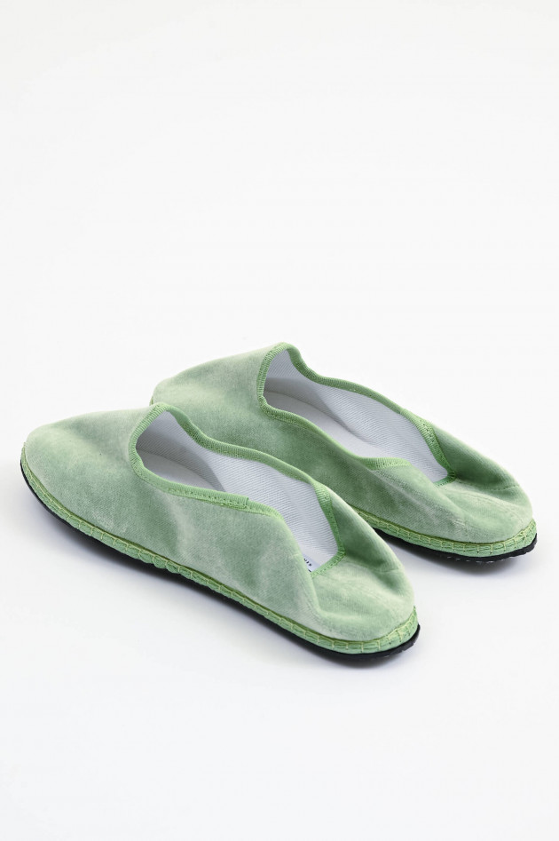 Drogheria Crivellini Samt-Loafer in hellem Mint