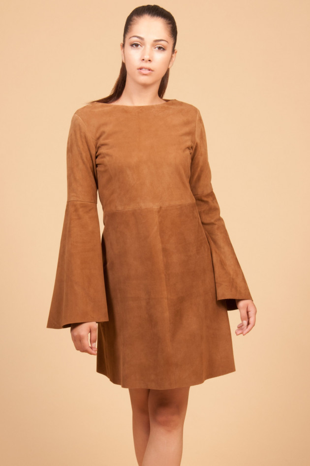 Drome Lederkleid in Camel