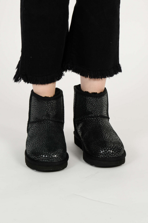 UGG Boots CLASSIC MINI GLITZY in Schwarz