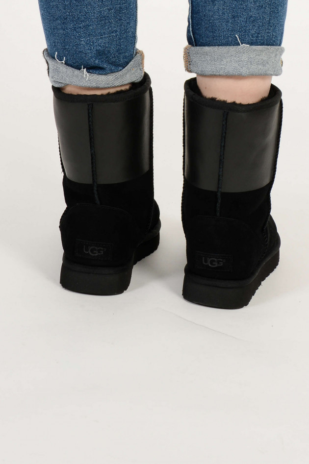 UGG Boots CLASSIC SHORT RUBBER in Schwarz