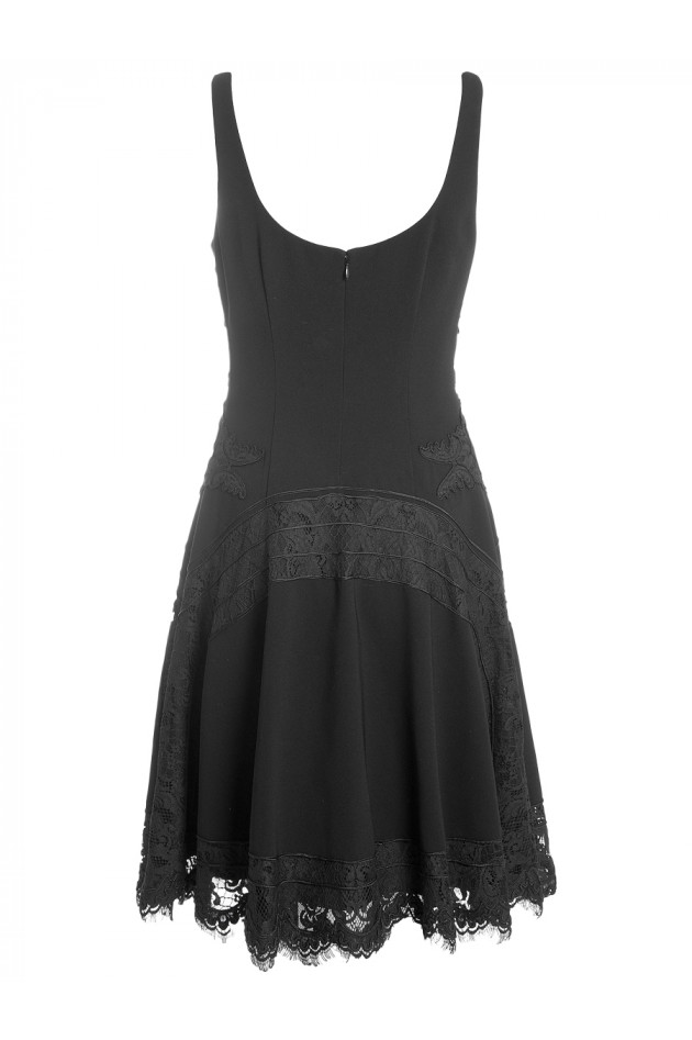 Diane von Fürstenberg Spitzenkleid Schwarz