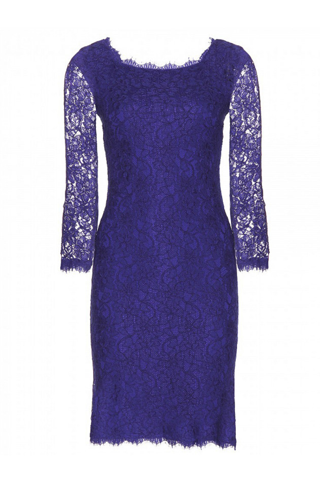 Diane von Fürstenberg Spitzenkleid Crome Purple