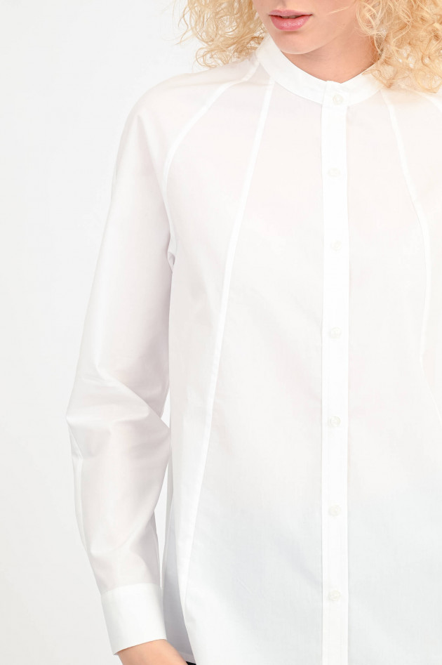 Ecoalf Oversize-Bluse LINA mit Detailnähtein in Weiß
