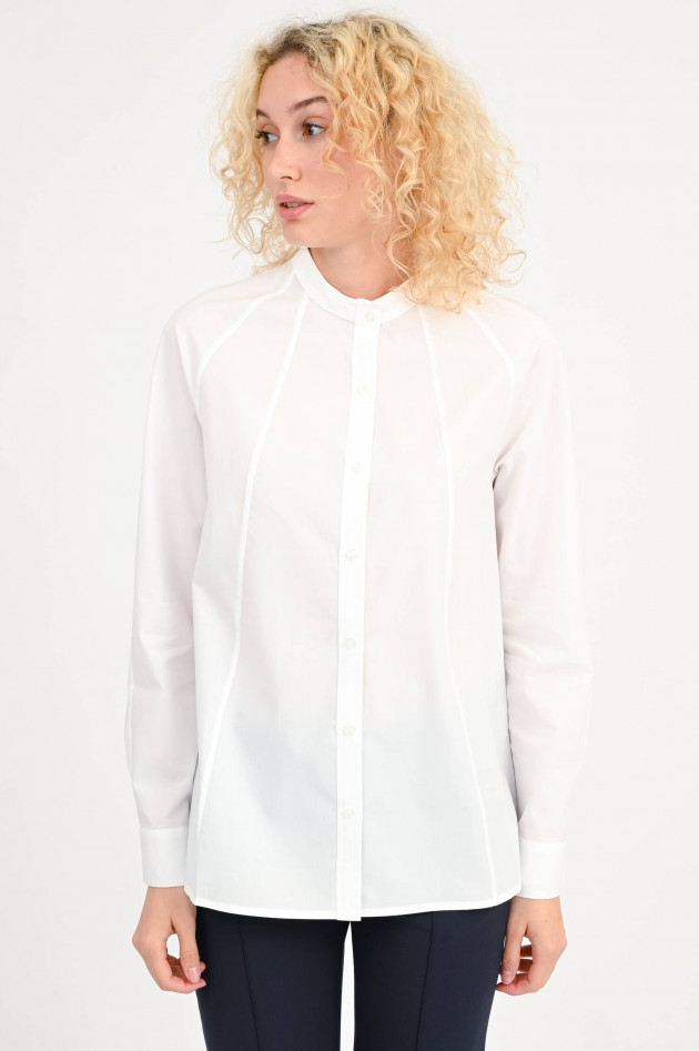 Ecoalf Oversize-Bluse LINA mit Detailnähtein in Weiß