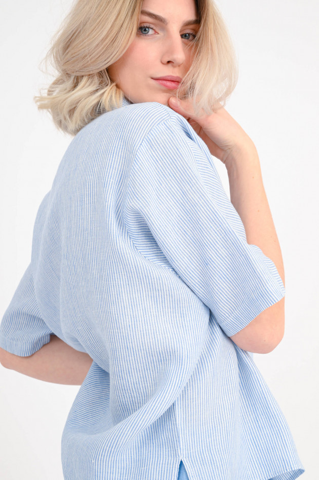 Ecoalf Bluse MELANIAALF in Blau/Weiß gestreift