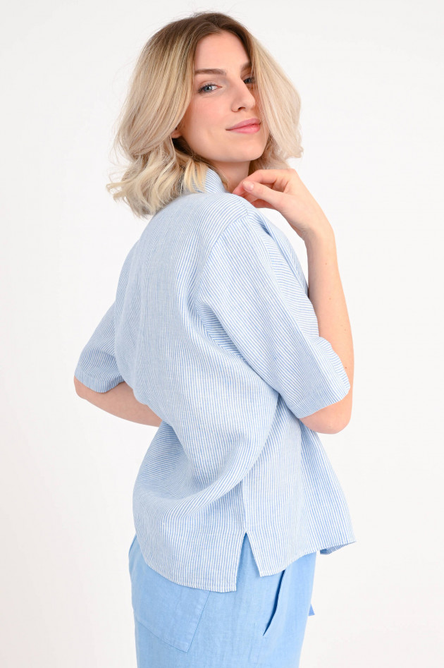 Ecoalf Bluse MELANIAALF in Blau/Weiß gestreift