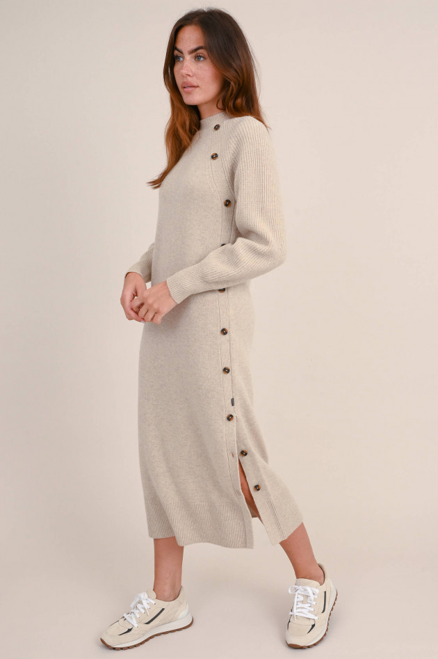 Ecoalf Strickkleid TEJOALF mit Knopf-Details in Beige
