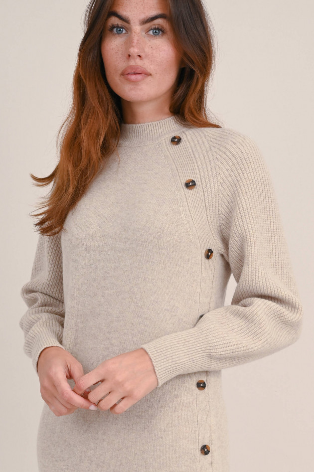 Ecoalf Strickkleid TEJOALF mit Knopf-Details in Beige