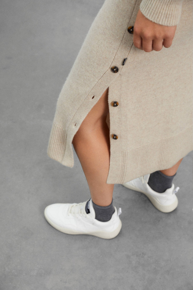 Ecoalf Strickkleid TEJOALF mit Knopf-Details in Beige