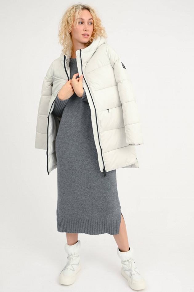 Ecoalf Strickkleid mit Rippärmeln in Grau