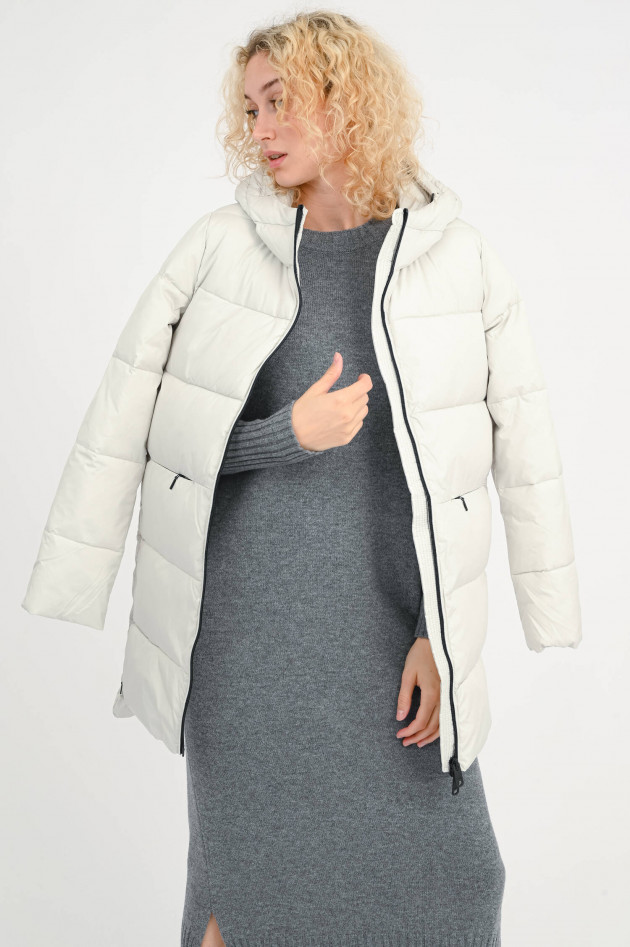 Ecoalf Strickkleid mit Rippärmeln in Grau