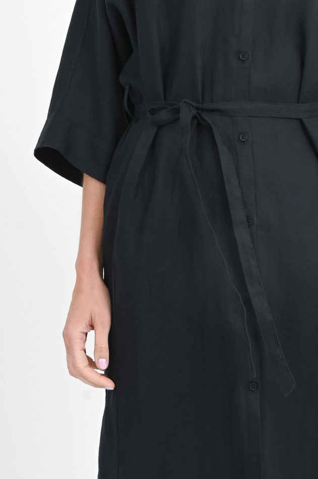 Ecoalf Midi-Leinenkleid LEA in Schwarz