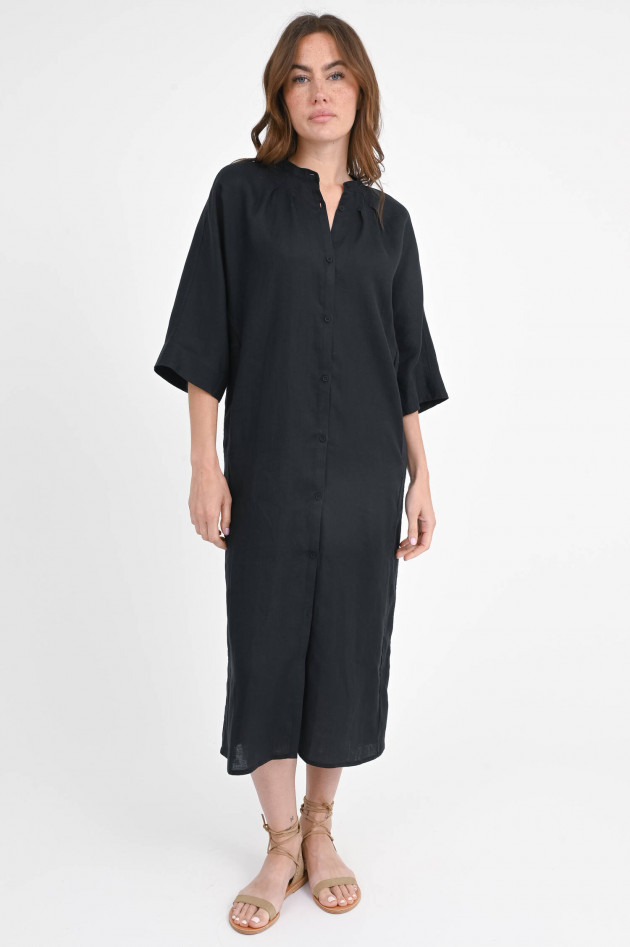 Ecoalf Midi-Leinenkleid LEA in Schwarz