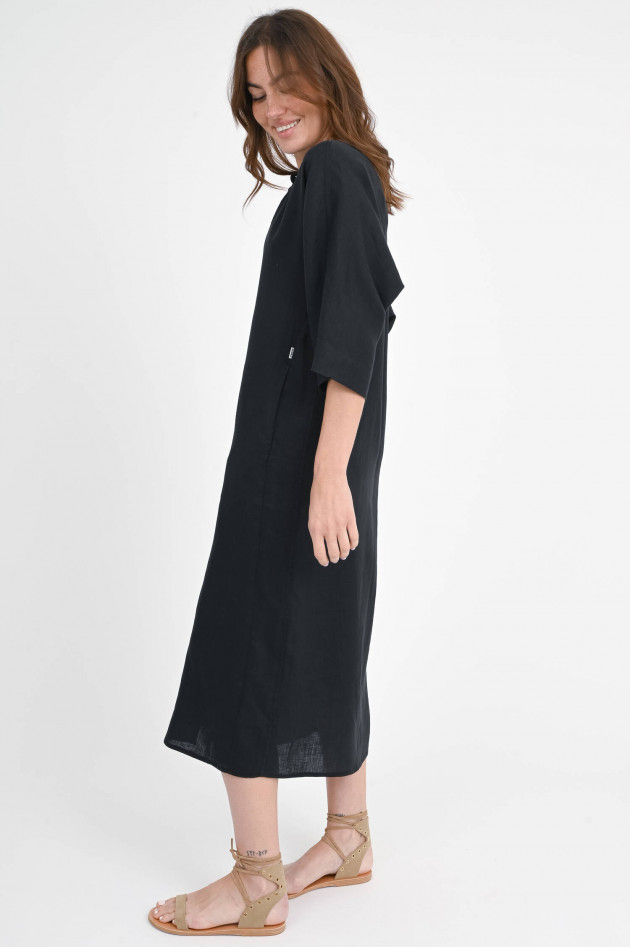 Ecoalf Midi-Leinenkleid LEA in Schwarz