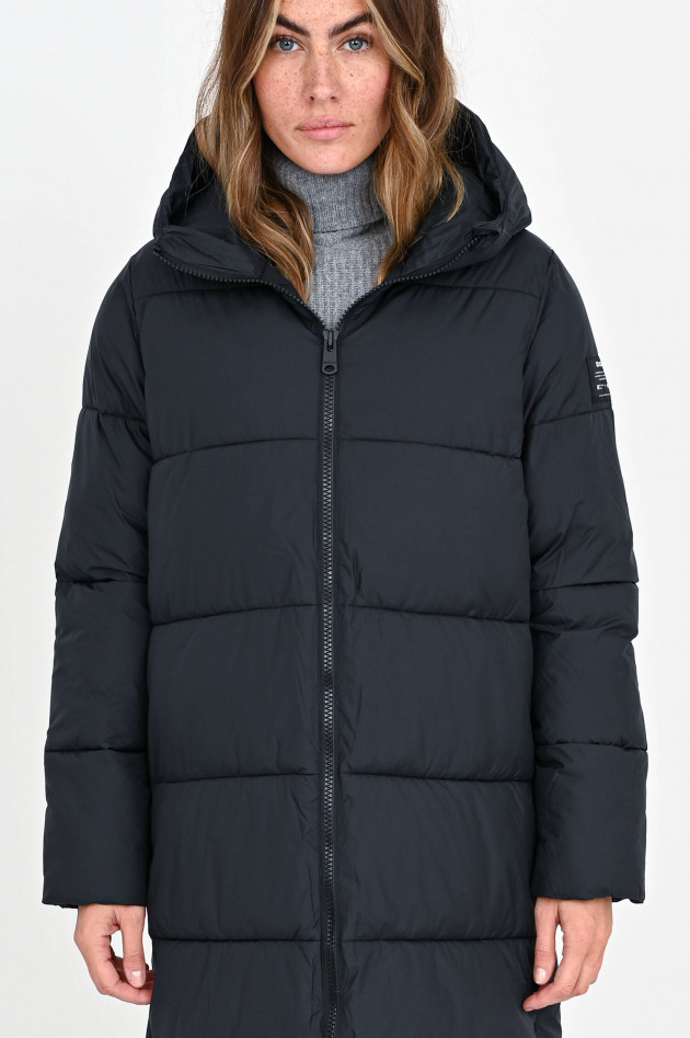 Ecoalf Langer Steppmantel LENOXALF in Schwarz