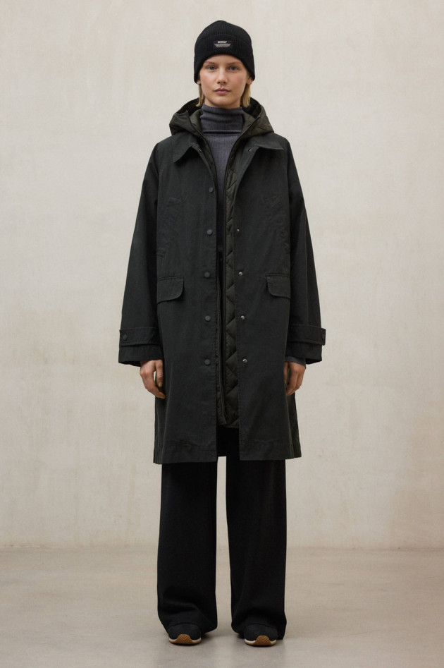 Ecoalf Mantel HYDEN mit integrierten Gilet in Dunkelgrün