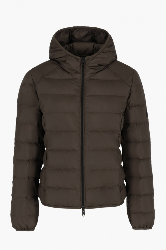 Ecoalf Kurze Steppjacke ASPALF in Chocolate