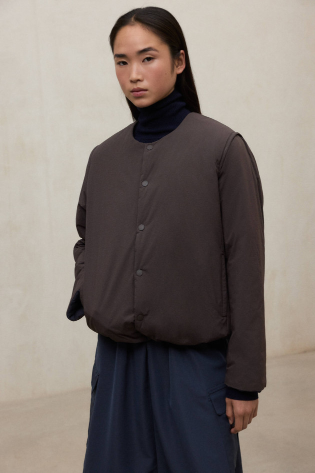 Ecoalf Wendejacke GERES inklusive Schal in Braun/Blau