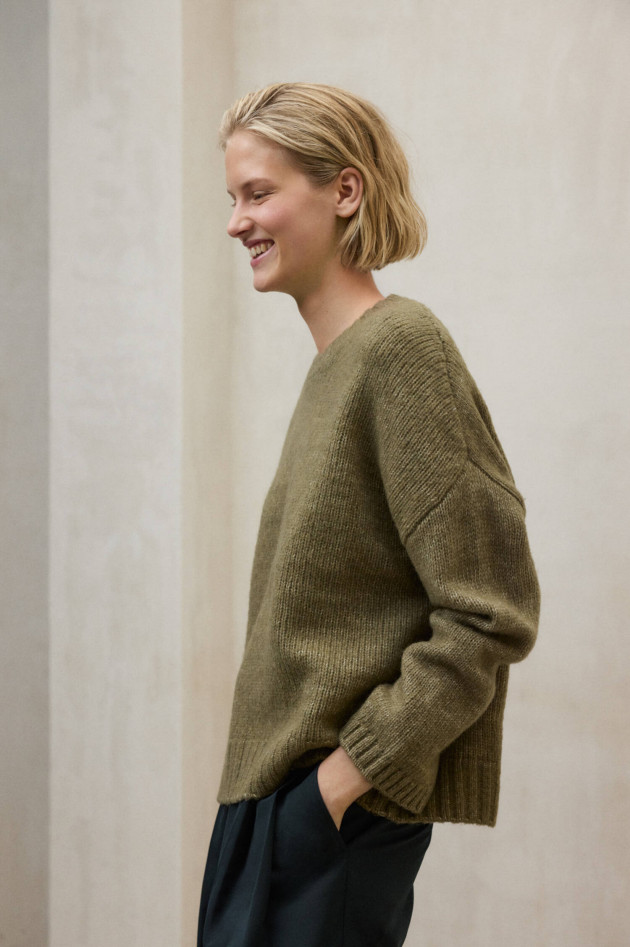 Ecoalf Woll-Pullover in Kaki