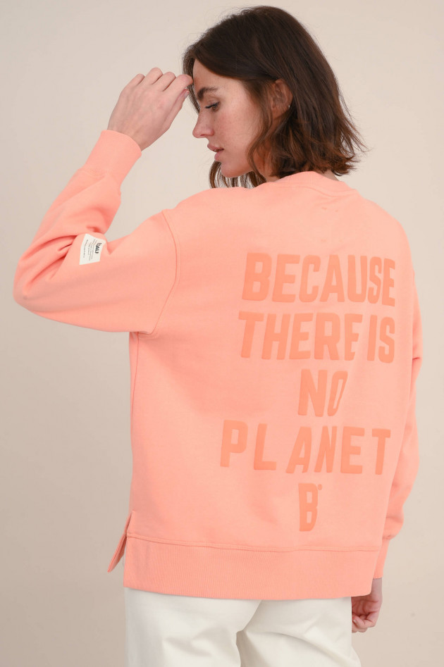 Ecoalf Sweatshirt mit Aufdruck in Papaya