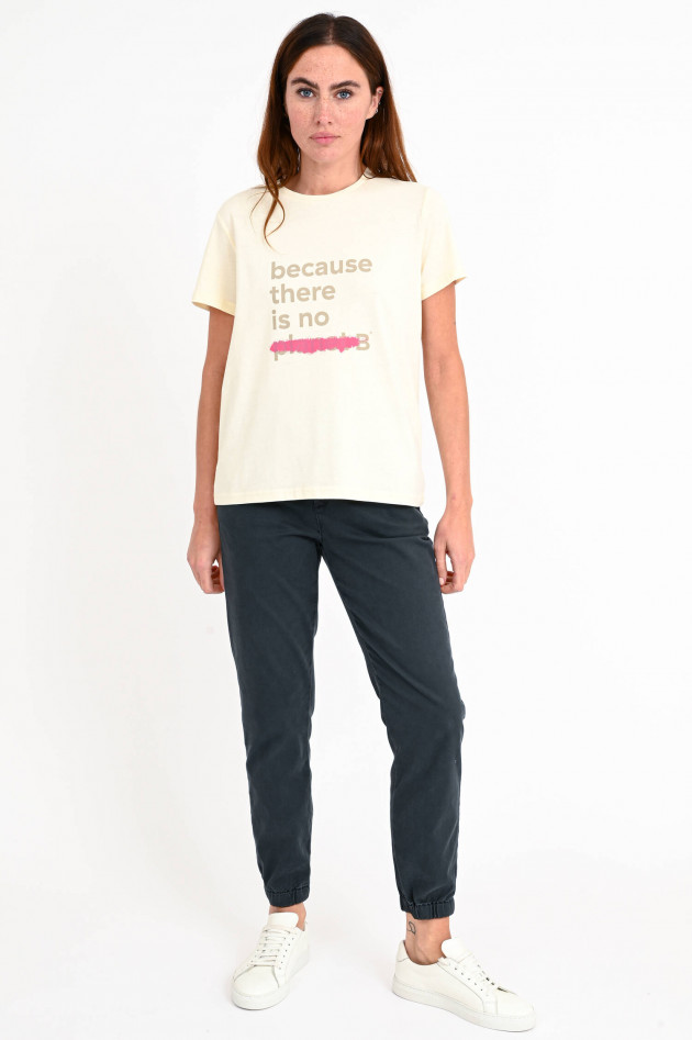 Ecoalf T-Shirt UNDERLINED mit Frontprint in Creme