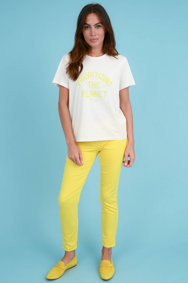 Ecoalf T-Shirt AMAZONASALF in Weiß/Gelb