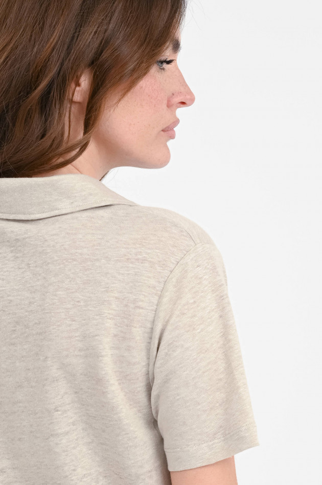 Ecoalf Kurzarm-Polo TROS in hellem Taupe