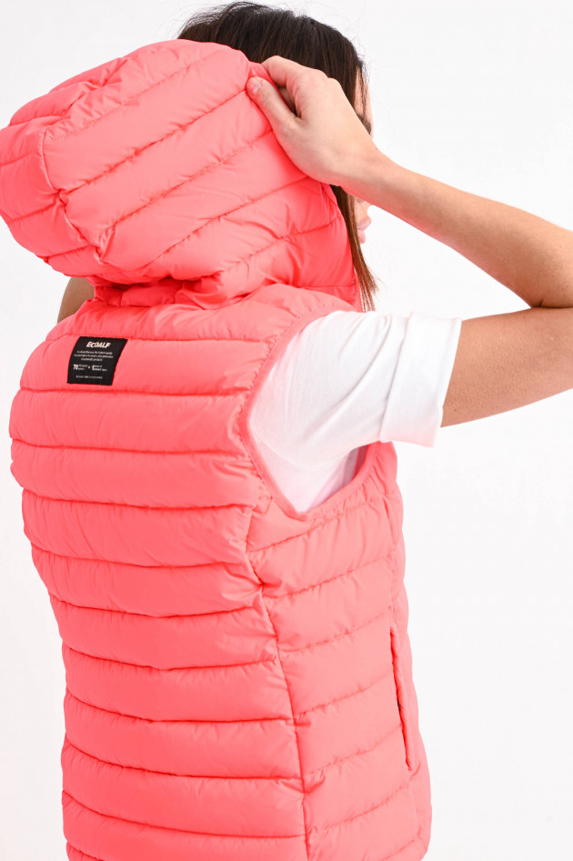 Ecoalf Leichtes Stepp-Gilet ATLALF in Korallpink