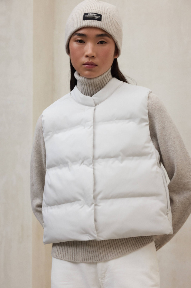 Ecoalf Einfärbiges Gilet in Bone
