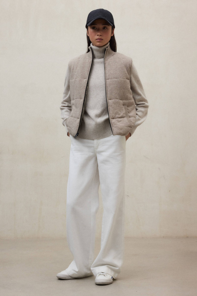 Ecoalf Woll-Gilet TUART in Toast Melange