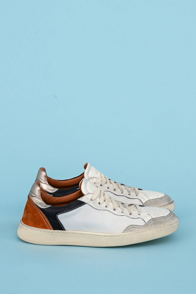 Elia Maurizi Leder-Sneaker BRUNA VINTAGE in Weiß