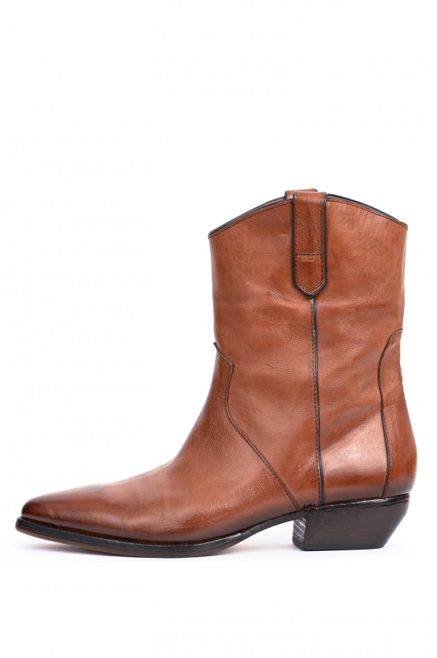 Elia Maurizi Western-Boot aus Leder in Cognac