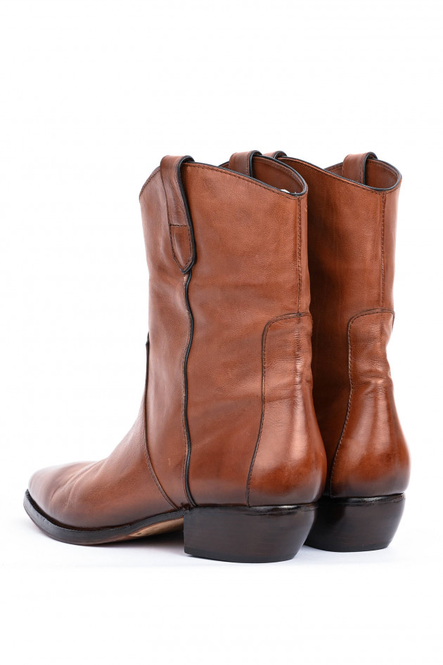 Elia Maurizi Western-Boot aus Leder in Cognac