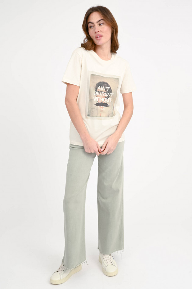 Elitè T-Shirt AIN'T LAURENT WITHOUT in Natur