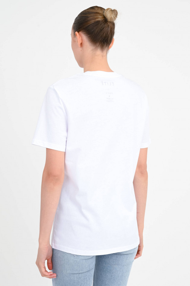 Elitè T-Shirt MONDAY mit Schriftzug in Weiß