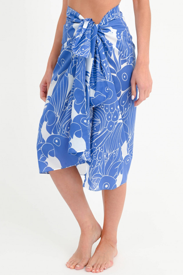 Eres Sarong DANIEL PERROQUE in Blau/Weiß