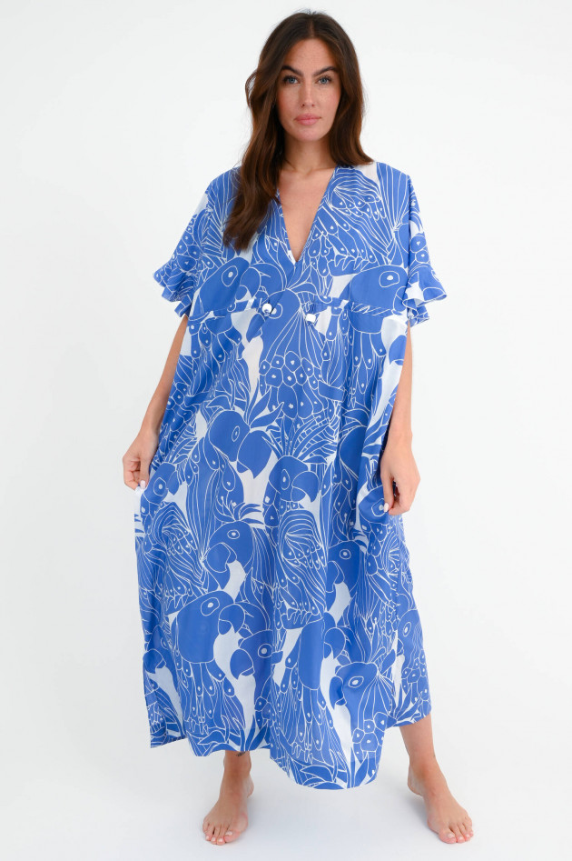 Eres Midi Kleid JUJUBE mit Print in Blau/Weiß