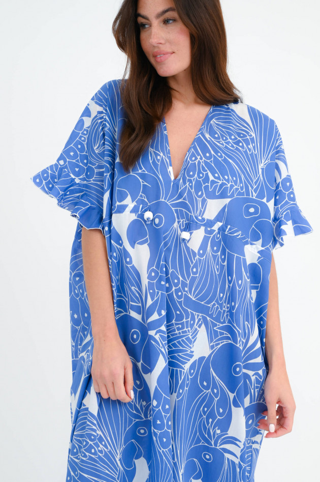 Eres Midi Kleid JUJUBE mit Print in Blau/Weiß