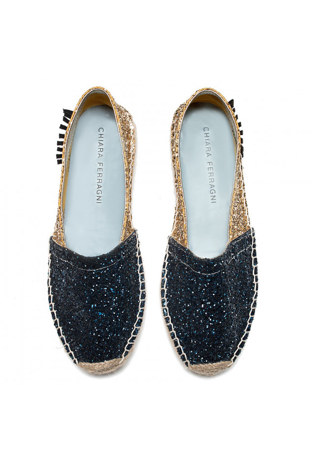 Chiara Ferragni Espadrille FLIRTING in Gold/Blau