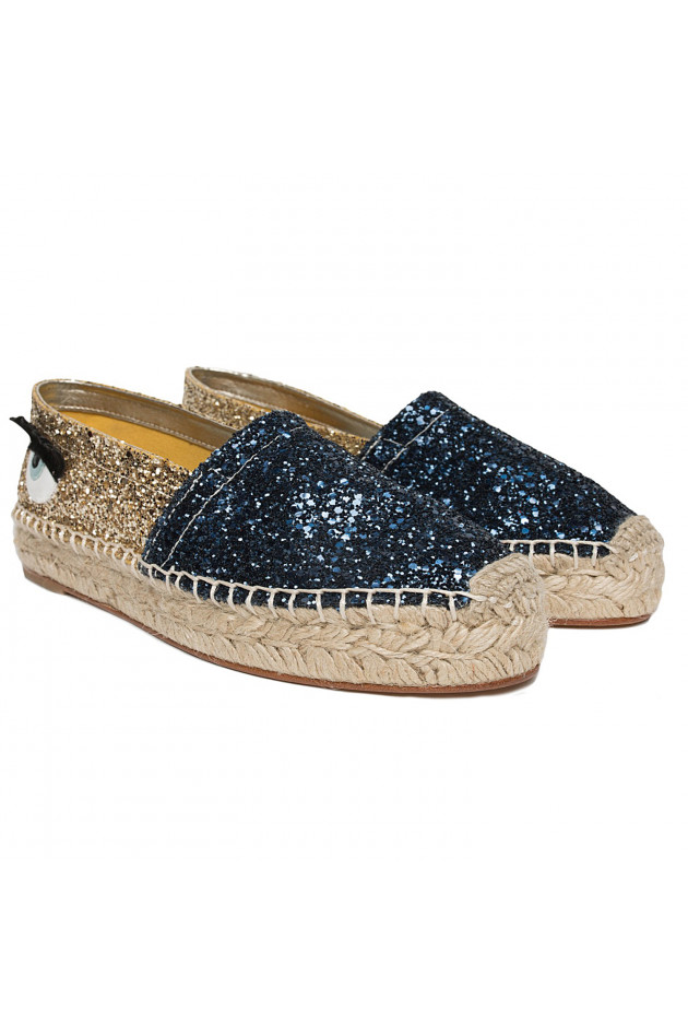 Chiara Ferragni Espadrille FLIRTING in Gold/Blau