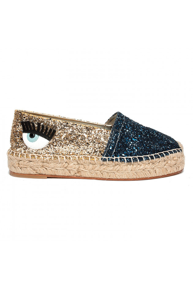 Chiara Ferragni Espadrille FLIRTING in Gold/Blau