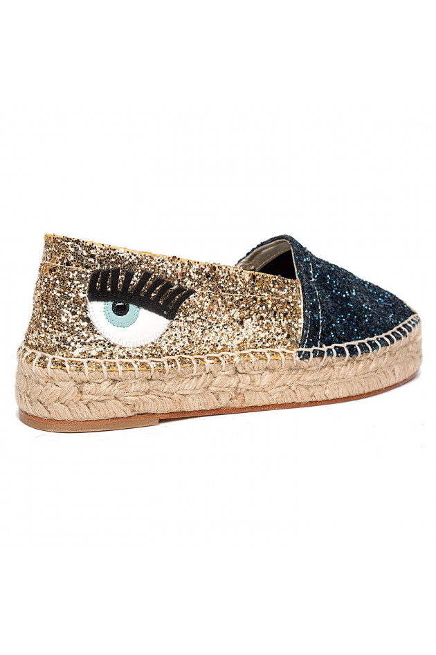 Chiara Ferragni Espadrille FLIRTING in Gold/Blau