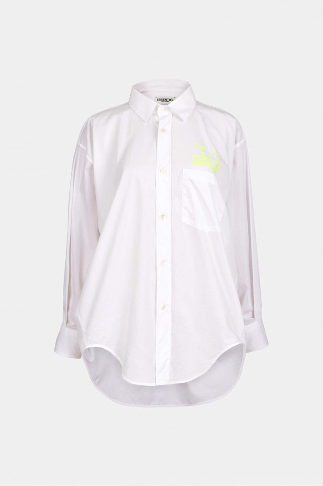 Essentiel Bluse mit Neonprint in Weiß