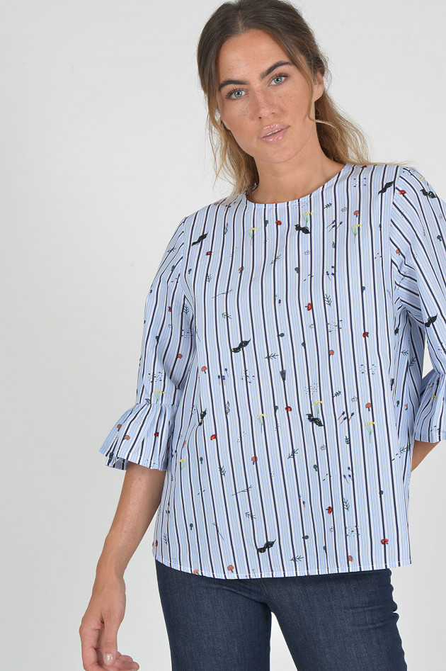 Essentiel Bluse in Blau/Weiß gestreift