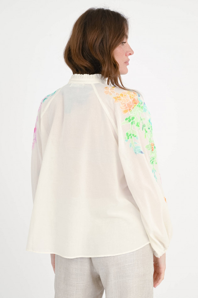 Essentiel Bluse HITRUS mit Blüte in Creme/Multicolor