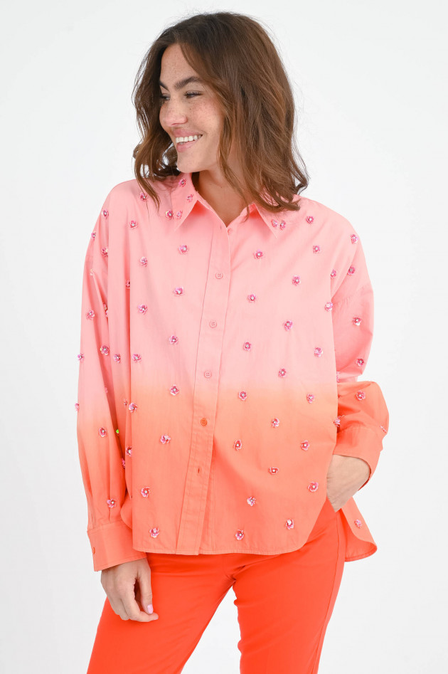Essentiel Bluse HARKANSAS mit Pailetten in Ombre Orange