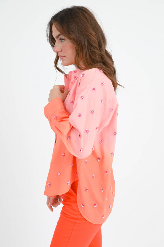 Essentiel Bluse HARKANSAS mit Pailetten in Ombre Orange