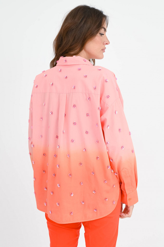 Essentiel Bluse HARKANSAS mit Pailetten in Ombre Orange