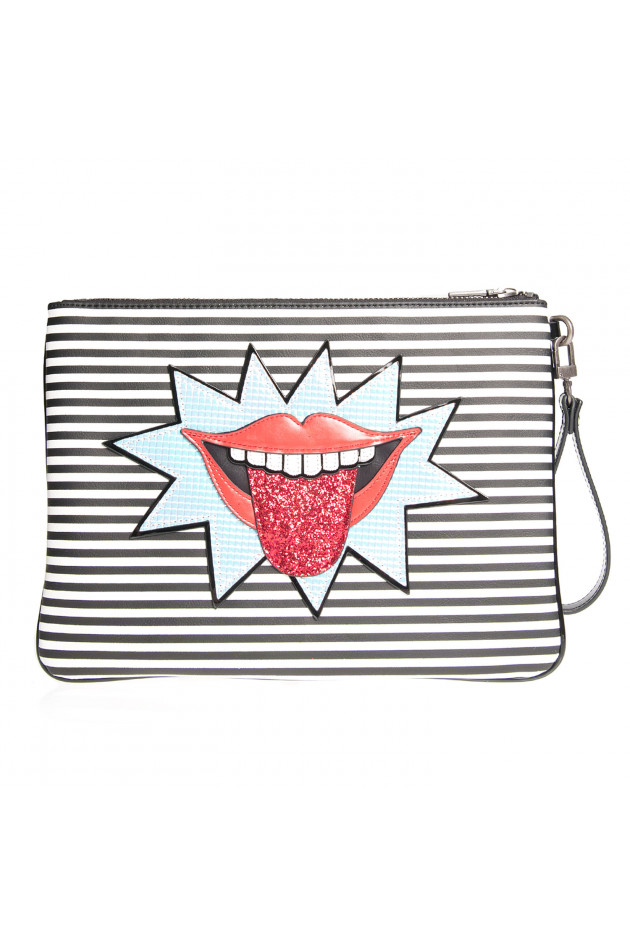 Essentiel Clutch in Schwarz/Weiß
