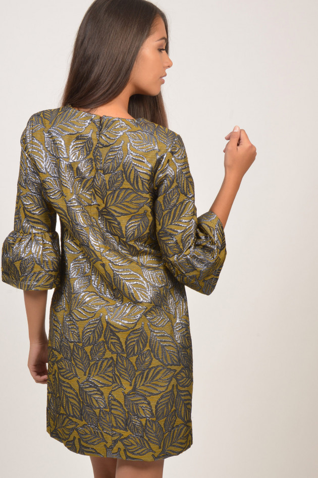Essentiel Kleid aus Bokat mit floralem Muster in Oliv